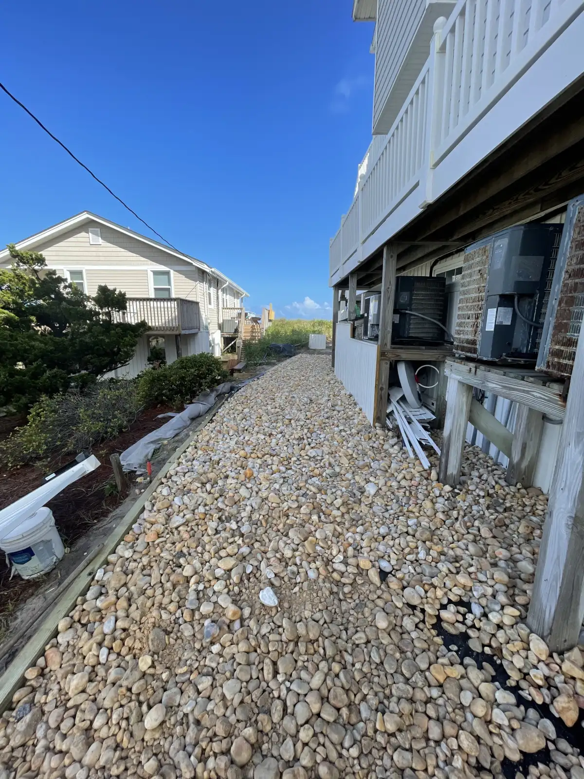 Luxury landscape design with curated plantings in Wilmington NC coastal home