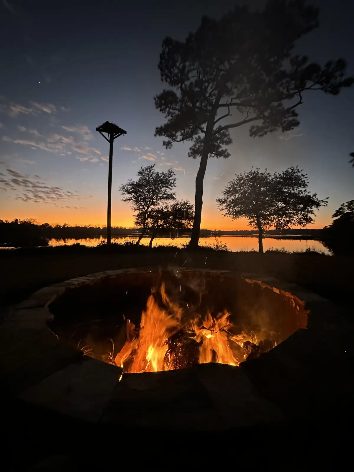 Custom outdoor kitchen with built-in grill in coastal NC